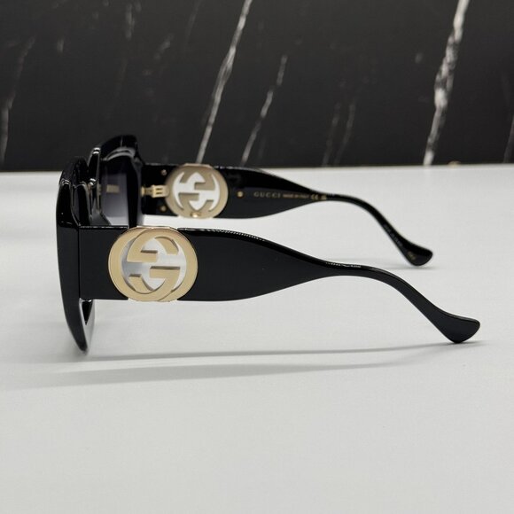 NEW GUCCI GG1022S 001 BLACK WOMEN SUNGLASSES - Picture 8 of 14